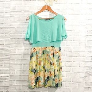 Beidifan Floral Aqua dress